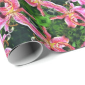 Geschenkwrap Roll Pink Lilies Geschenkpapier (Rolleneckpunkt)