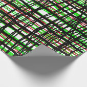 Geschenkwrap Roll Rot, Grün, Schwarz Abstrakte Lin Geschenkpapier (Ecke)