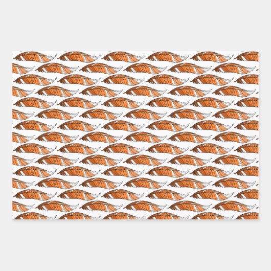 Geschenkwrap-Set - Federn Geschenkpapier Set (Vorderseite 3)