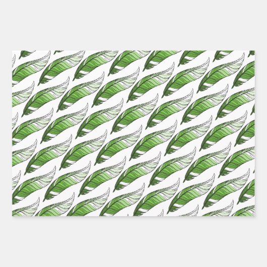 Geschenkwrap-Set - Federn Geschenkpapier Set (Vorderseite 2)