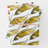 Geschenkwrap-Set - Federn Geschenkpapier Set (Beispiel)