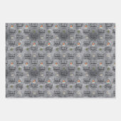 Geschenkwrap Set von 3 Aquarellwein Weihnachtsvari Geschenkpapier Set (Vorderseite 2)