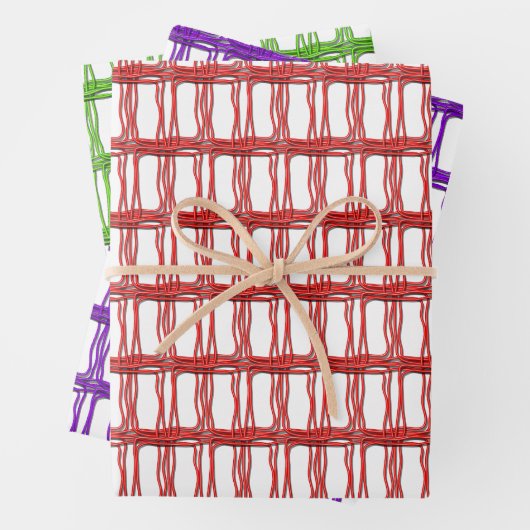 Geschenkwrap-Set - Wölbdecke in drei Farben Geschenkpapier Set (Beispiel)