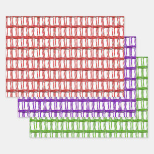 Geschenkwrap-Set - Wölbdecke in drei Farben Geschenkpapier Set