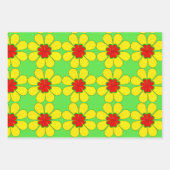 Geschenkwrap - Stilisierte Daisies Geschenkpapier Set (Vorderseite 2)
