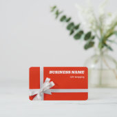Geschenkwrapping Visitenkarte (Stehend Vorderseite)
