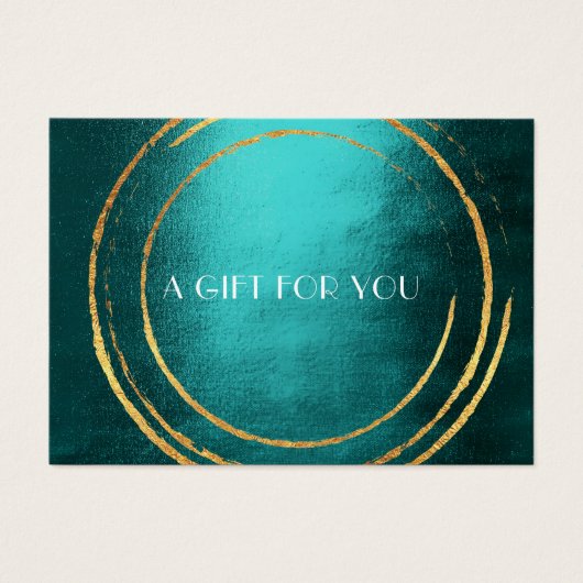 Geschenkzertifikat Aquamarine goldengeometrische Z (Vorderseite)