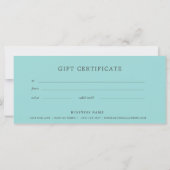 Geschenkzertifikat Aquamariner Silberner Glitzer (Rückseite)