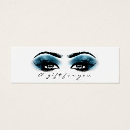 Geschenkzertifikat Blaue Meeresweiße Lashes Makeup