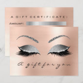 Geschenkzertifikat Blush Silver Lash Schönheitssal (Vorne/Hinten)
