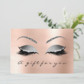 Geschenkzertifikat Blush Silver Lash Schönheitssal (Stehend Vorderseite)