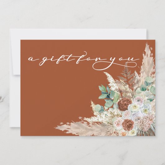 Geschenkzertifikat Boho Pampas Grass Terra Cotta (Vorderseite)