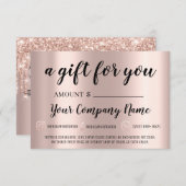 Geschenkzertifikat Brows Lash Extension Rose Tropf (Vorne/Hinten)