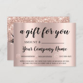 Geschenkzertifikat Brows Lash Extension Rosen Blus (Vorne/Hinten)