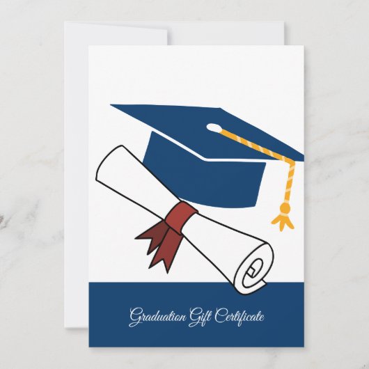 Geschenkzertifikat "Business Blue White Abschluss" (Vorderseite)