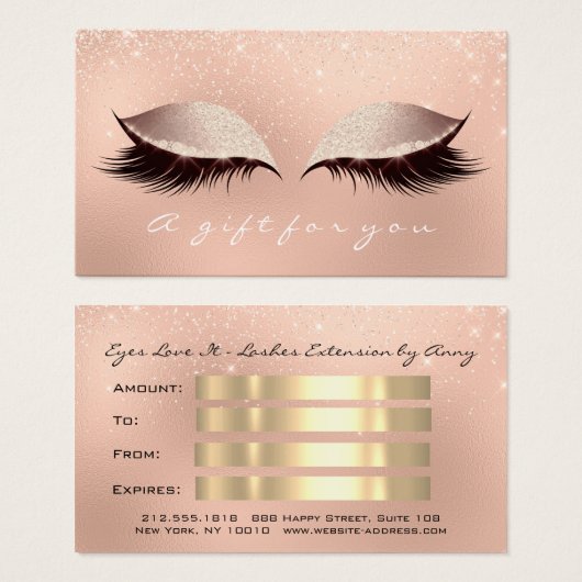 Geschenkzertifikat Funkelnd Lashes Erweiterung (Vorne & Hinten)