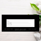 Geschenkzertifikat für benutzerdefinierte schwarze