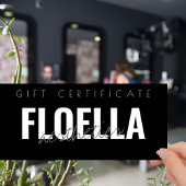 Geschenkzertifikat für benutzerdefinierte schwarze