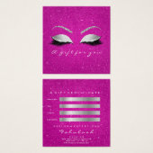 Geschenkzertifikat Glitzer Lash Gray Hot Pink Make (Vorne & Hinten)