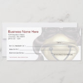 Geschenkzertifikat Gold Bell Dark Red Ribbon (Rückseite)