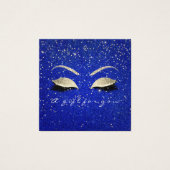 Geschenkzertifikat Gold Glitzer Lashes Blue Makeup (Vorderseite)