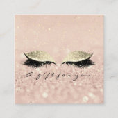Geschenkzertifikat Gold Glitzer Lashes Makeup Arti Rabattkarte (Vorderseite)