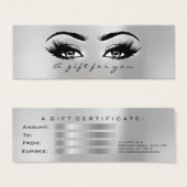 Geschenkzertifikat Grau klein ! Lashes Makeup arti (Vorne & Hinten)