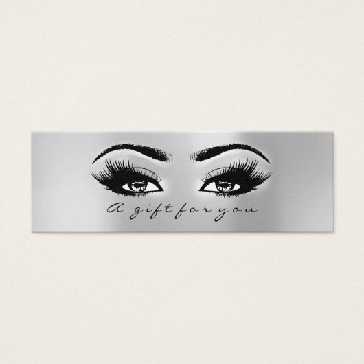 Geschenkzertifikat Grau klein ! Lashes Makeup arti (Vorderseite)