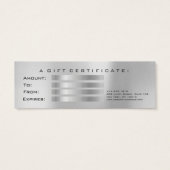 Geschenkzertifikat Grau klein ! Lashes Makeup arti (Rückseite)