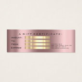 Geschenkzertifikat Kleine Lashes Makeup Funkelnd M (Rückseite)