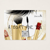 Geschenkzertifikat Lash Makeup ästhetisches LogoQR (Vorderseite)