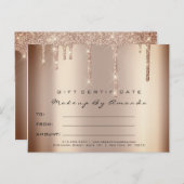 Geschenkzertifikat Lashes Erweiterung Makeup Skinn Postkarte (Vorne/Hinten)