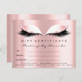 Geschenkzertifikat Lashes Extension Makeup Artist Postkarte (Vorne/Hinten)