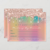 Geschenkzertifikat Lashes Extension Makeup Ombre Postkarte (Vorne/Hinten)