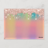 Geschenkzertifikat Lashes Extension Makeup Ombre Postkarte (Rückseite)