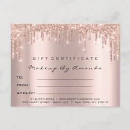 Geschenkzertifikat Lashes Eyes Makeup Artist Brows Postkarte