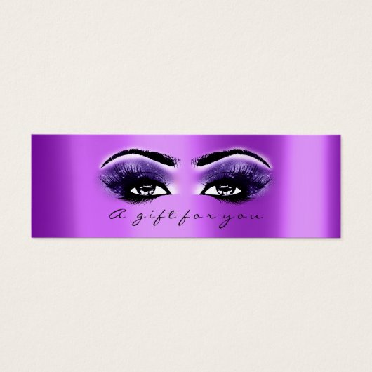 Geschenkzertifikat Lila violette Bindestriche Make (Vorderseite)