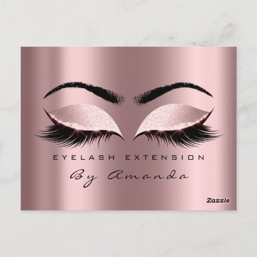 Geschenkzertifikat Makeup Lash Microblading Postkarte (Rückseite)