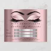 Geschenkzertifikat Makeup Lash Microblading Postkarte (Vorderseite)