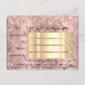 Geschenkzertifikat Maßgeschneiderte Rose Postkarte (Rückseite)