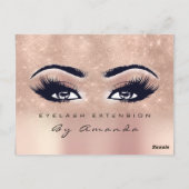 Geschenkzertifikat Mikroblading Cosmetologin Lash Postkarte (Rückseite)