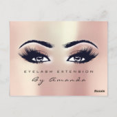 Geschenkzertifikat Mikroblading Cosmetologin Lashe Postkarte (Rückseite)