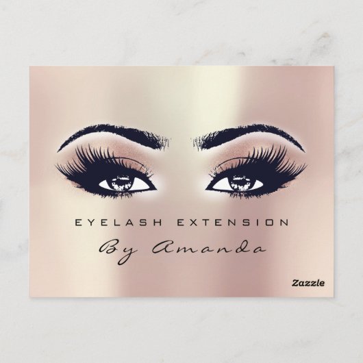 Geschenkzertifikat Mikroblading Cosmetologin Lashe Postkarte (Rückseite)
