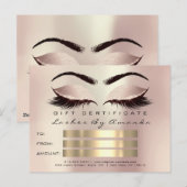 Geschenkzertifikat Mikroblading Cosmetologin Lashe Postkarte (Vorne/Hinten)