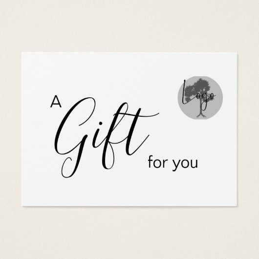 Geschenkzertifikat mit Logo (Vorderseite)