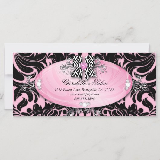 Geschenkzertifikat Mode Salon Jewelry Zebra Bow (Vorderseite)