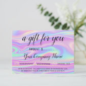 Geschenkzertifikat Moderner Sozialer Holograph (Stehend Vorderseite)