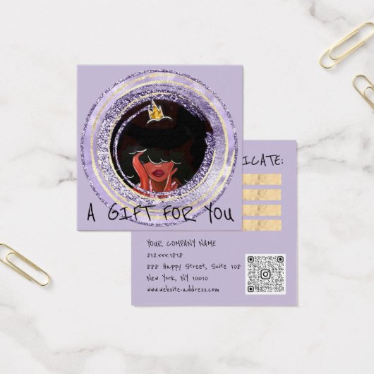 Geschenkzertifikat Nägel Haarfresser Makeup Violet (Büro)