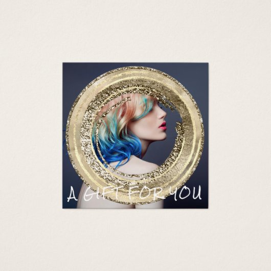 Geschenkzertifikat Nail Haar Makeup QR Logo Foto (Vorderseite)