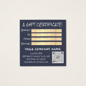 Geschenkzertifikat Nail Haar Makeup QR Logo Foto (Rückseite)